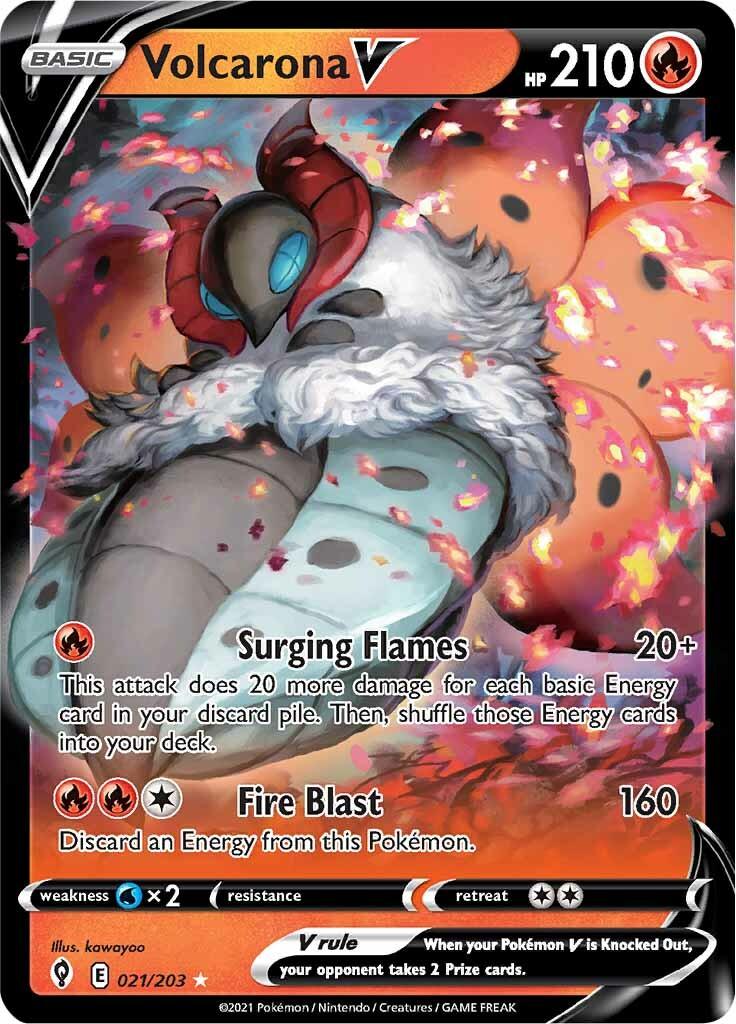 Volcarona V (021/203) [Sword & Shield: Evolving Skies] - Doe's Cards