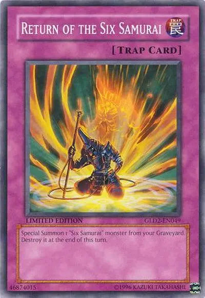 Return of the Six Samurai [GLD2-EN049] Common - Doe's Cards
