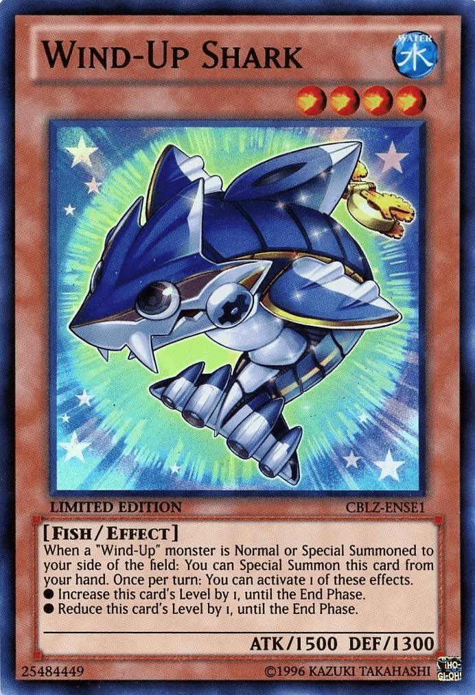 Wind-Up Shark [CBLZ-ENSE1] Super Rare - Doe's Cards