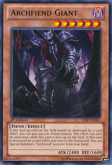 Archfiend Giant [SHSP-EN083] Rare - Doe's Cards