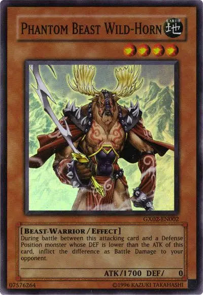 Phantom Beast Wild-Horn [GX02-EN002] Super Rare - Doe's Cards