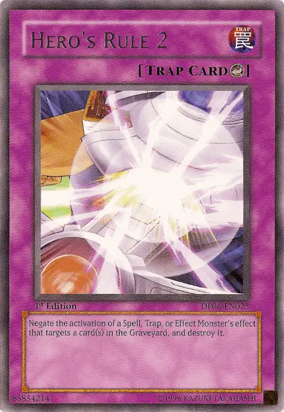 Hero's Rule 2 [DP06-EN025] Rare - Doe's Cards