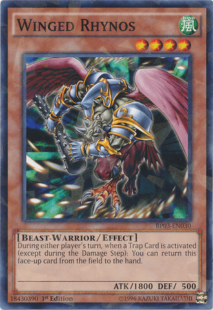 Winged Rhynos [BP03-EN030] Shatterfoil Rare - Doe's Cards