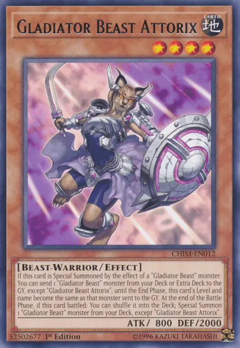 Gladiator Beast Attorix [CHIM-EN012] Rare - Doe's Cards