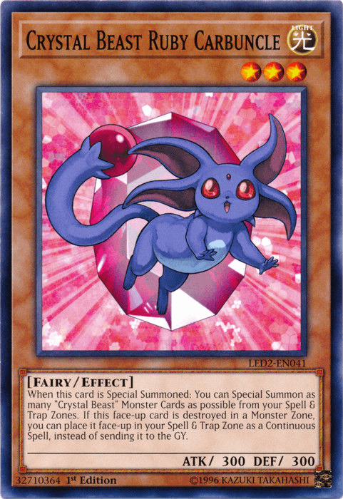 Crystal Beast Ruby Carbuncle [LED2-EN041] Common - Doe's Cards