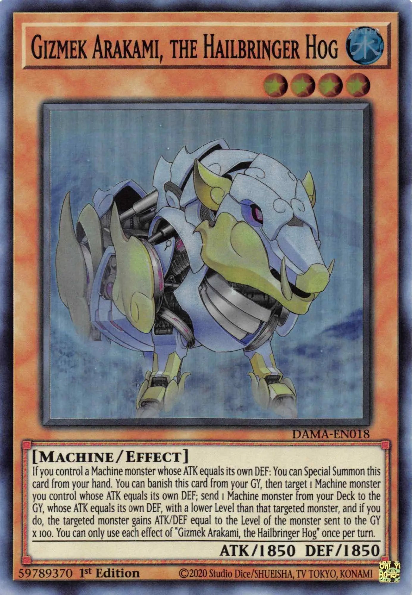 Gizmek Arakami, the Hailbringer Hog [DAMA-EN018] Super Rare - Doe's Cards