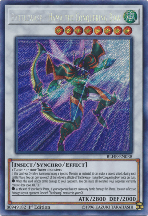 Battlewasp - Hama the Conquering Bow [BLHR-EN038] Secret Rare - Doe's Cards