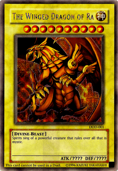 The Winged Dragon of Ra [DOD-001] Prismatic Secret Rare - Doe's Cards