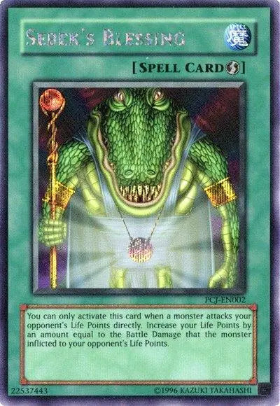 Sebek's Blessing [PCJ-EN002] Prismatic Secret Rare - Doe's Cards