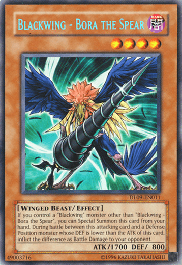 Blackwing - Bora the Spear (Blue) [DL09-EN011] Rare - Doe's Cards