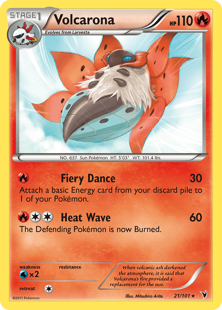 Volcarona (21/101) [Black & White: Noble Victories] - Doe's Cards