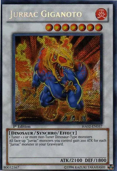 Jurrac Giganoto [HA02-EN057] Secret Rare - Doe's Cards