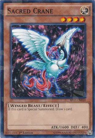 Sacred Crane [BP03-EN010] Shatterfoil Rare - Doe's Cards