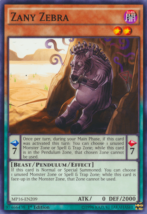 Zany Zebra [MP16-EN209] Common - Doe's Cards