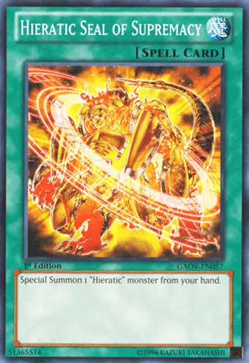 Hieratic Seal of Supremacy [GAOV-EN057] Common - Doe's Cards