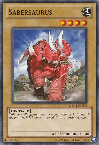 Sabersaurus [DEM1-EN003] Common - Doe's Cards