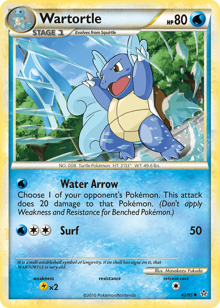 Wartortle (42/95) [HeartGold & SoulSilver: Unleashed] - Doe's Cards