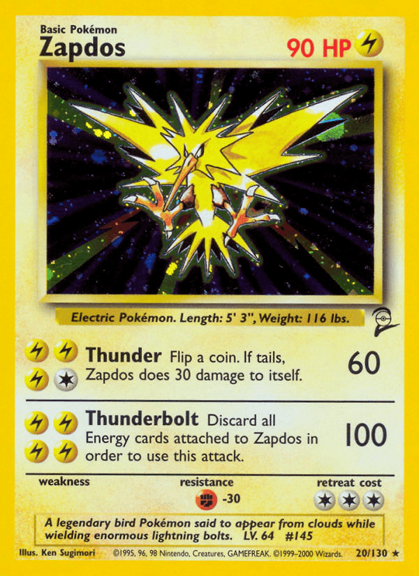 Zapdos (20/130) [Base Set 2] - Doe's Cards