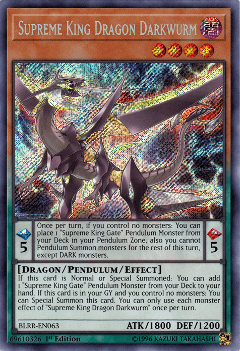 Supreme King Dragon Darkwurm [BLRR-EN063] Secret Rare - Doe's Cards