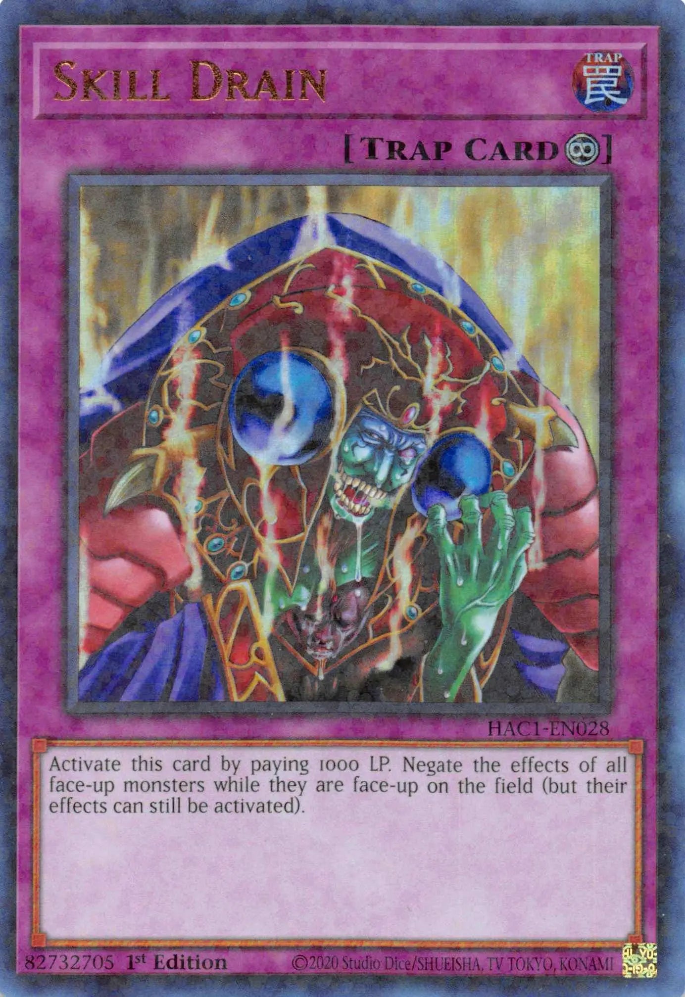 Skill Drain (Duel Terminal) [HAC1-EN028] Parallel Rare - Doe's Cards