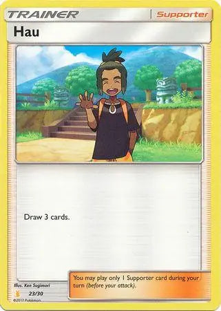 Hau (23/30) [Sun & Moon: Trainer Kit - Lycanroc & Alolan Raichu] - Doe's Cards