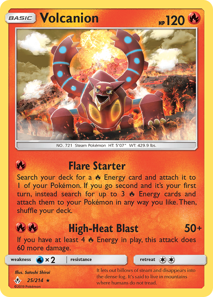 Volcanion (25/214) [Sun & Moon: Unbroken Bonds] - Doe's Cards