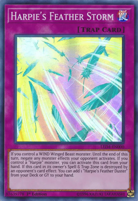 Harpie's Feather Storm [LED4-EN000] Super Rare - Doe's Cards