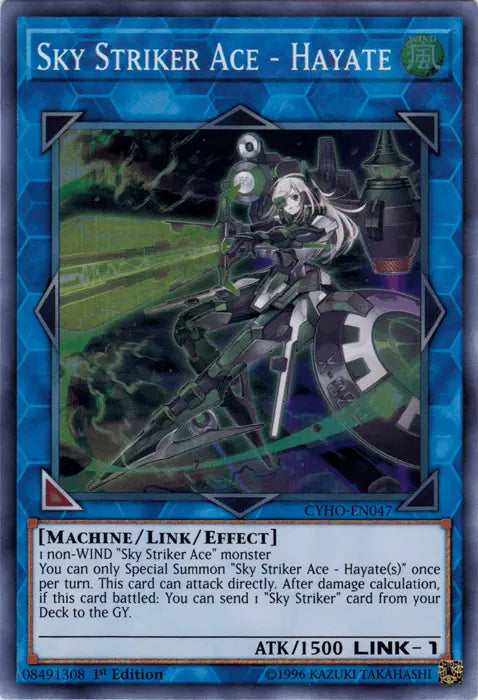 Sky Striker Ace - Hayate [CYHO-EN047] Super Rare - Doe's Cards