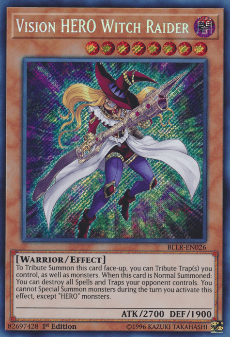 Vision Hero Witch Raider [BLLR-EN026] Secret Rare - Doe's Cards