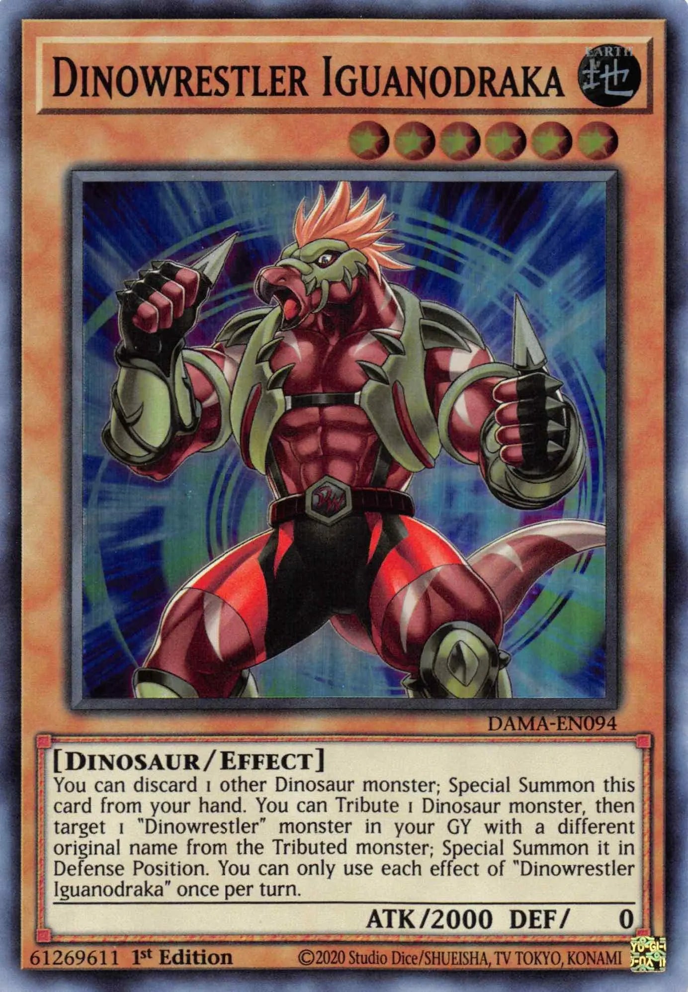 Dinowrestler Iguanodraka [DAMA-EN094] Super Rare - Doe's Cards