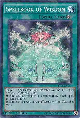 Spellbook of Wisdom [BP03-EN177] Shatterfoil Rare - Doe's Cards