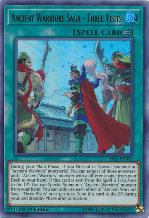 Ancient Warriors Saga - Three Visits [IGAS-EN055] Ultra Rare - Doe's Cards