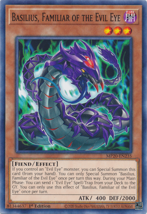 Basilius, Familiar of the Evil Eye [MP20-EN235] Common - Doe's Cards