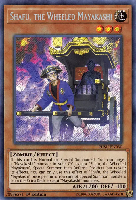 Shafu, the Wheeled Mayakashi [HISU-EN030] Secret Rare - Doe's Cards
