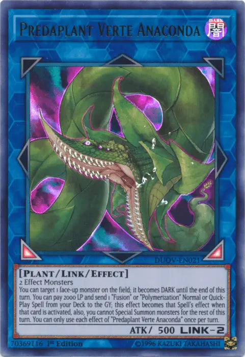 Predaplant Verte Anaconda [DUOV-EN021] Ultra Rare - Doe's Cards