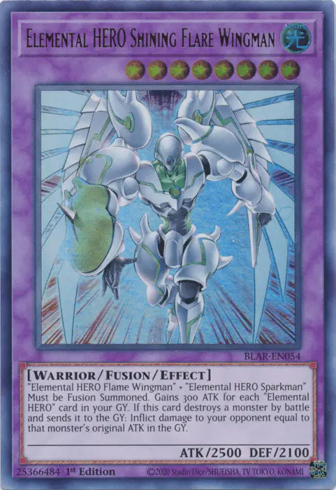 Elemental Hero Shining Flare Wingman [BLAR-EN054] Ultra Rare - Doe's Cards