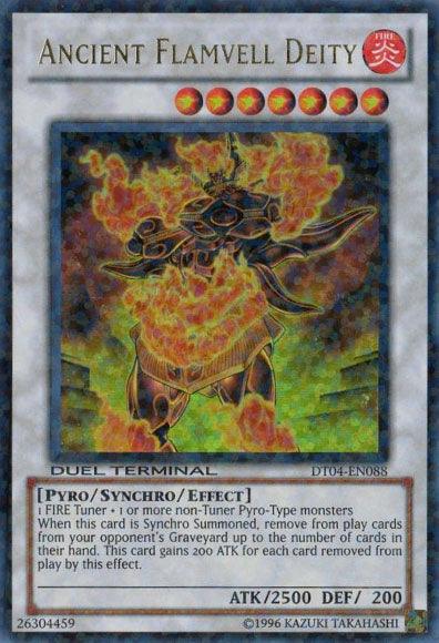 Ancient Flamvell Deity [DT04-EN088] Ultra Rare - Doe's Cards