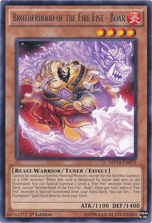 Brotherhood of the Fire Fist - Boar [MP14-EN079] Rare - Doe's Cards