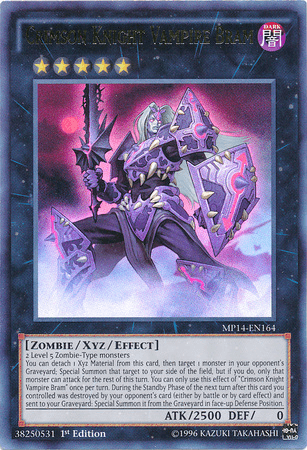 Crimson Knight Vampire Bram [MP14-EN164] Ultra Rare - Doe's Cards