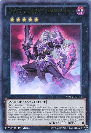 Crimson Knight Vampire Bram [MP14-EN164] Ultra Rare - Doe's Cards