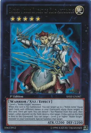 Sacred Noble Knight of King Artorigus [SHSP-EN087] Ultra Rare - Doe's Cards
