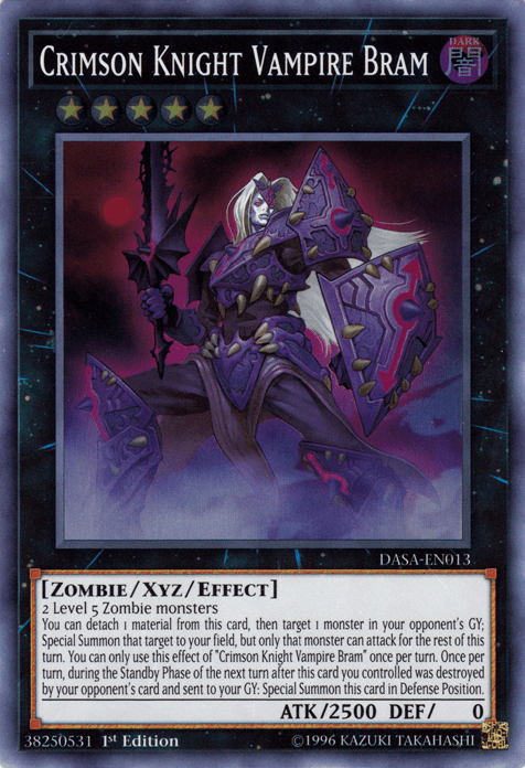 Crimson Knight Vampire Bram [DASA-EN013] Super Rare - Doe's Cards