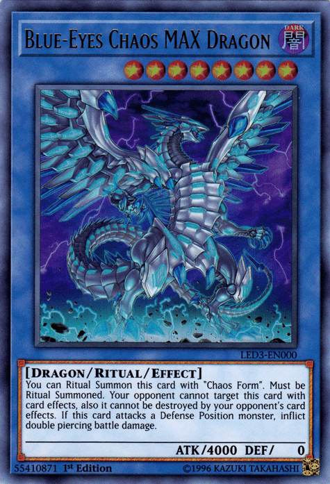 Blue-Eyes Chaos MAX Dragon [LED3-EN000] Ultra Rare - Doe's Cards