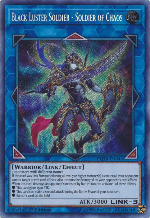 Black Luster Soldier - Soldier of Chaos [BLHR-EN046] Secret Rare - Doe's Cards