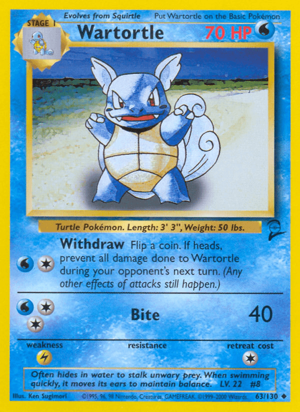 Wartortle (63/130) [Base Set 2] - Doe's Cards