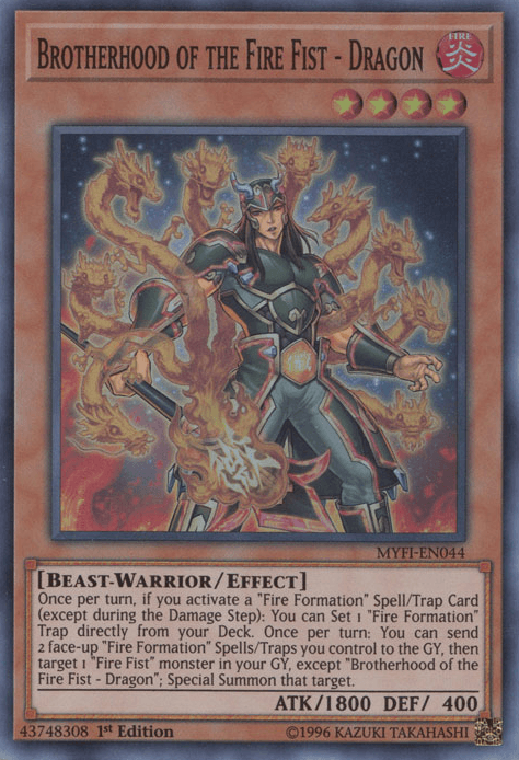 Brotherhood of the Fire Fist - Dragon [MYFI-EN044] Super Rare - Doe's Cards