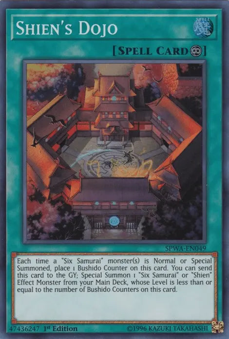 Shien's Dojo [SPWA-EN049] Super Rare - Doe's Cards