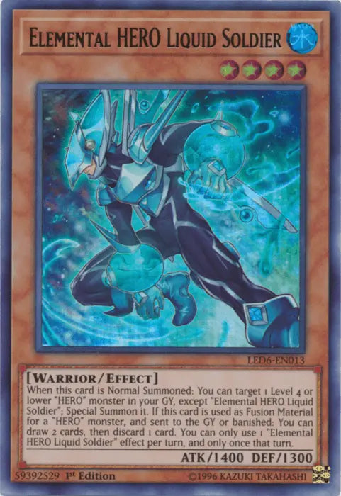 Elemental Hero Liquid Soldier [LED6-EN013] Ultra Rare - Doe's Cards