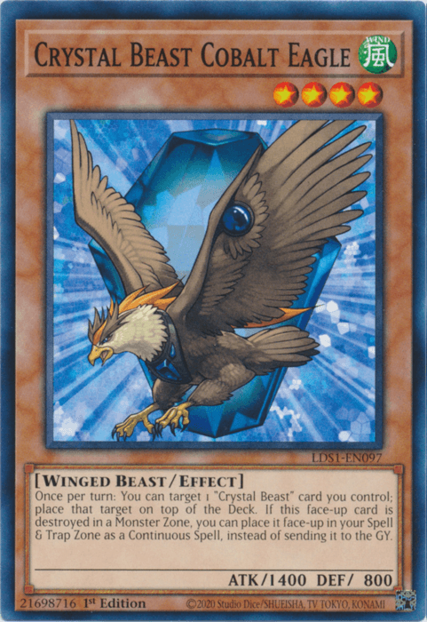 Crystal Beast Cobalt Eagle [LDS1-EN097] Common - Doe's Cards