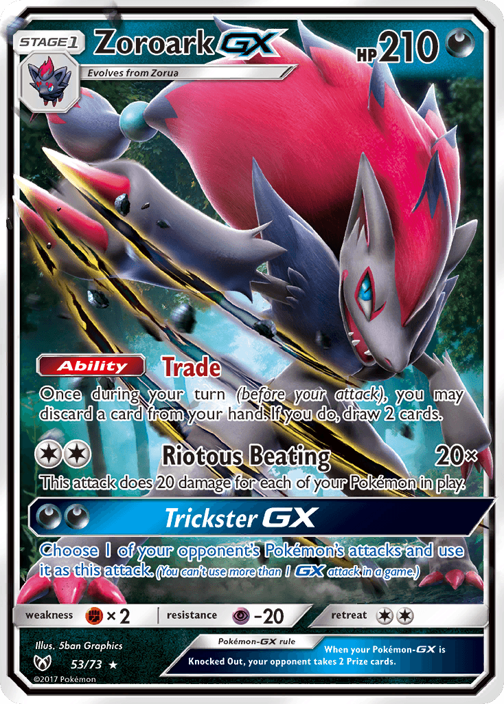 Zoroark GX (53/73) [Sun & Moon: Shining Legends] - Doe's Cards